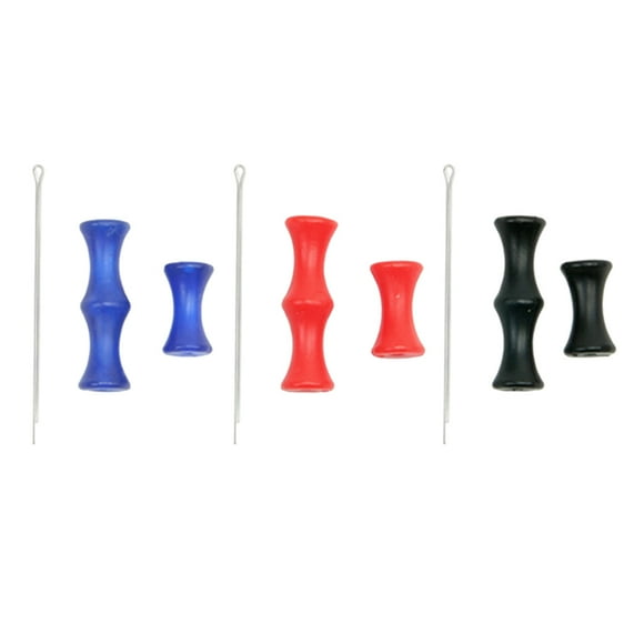 Hemoton 3pcs Archery Finger Guard Bowstring Finger Saver Tab Silicon Bow Release Recurve Bow Protector Hunting Shooting Accessory (Blue and Black and Red)