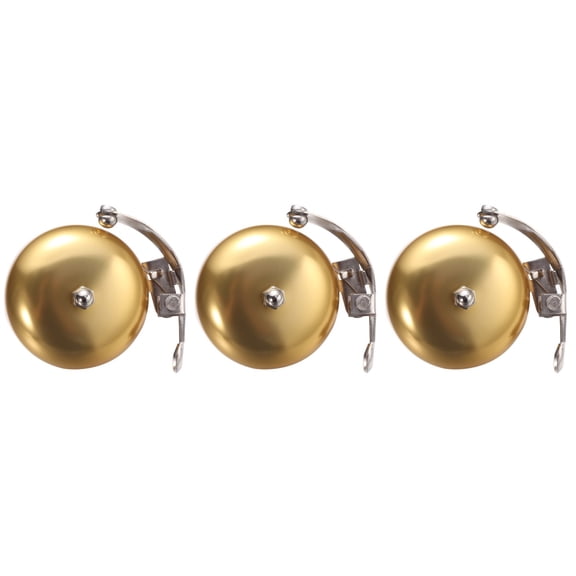 Hemoton 3pcs Bell Mountain Bike Aluminum Alloy Large Bell Cycling Equipment Accessories (Yellow)