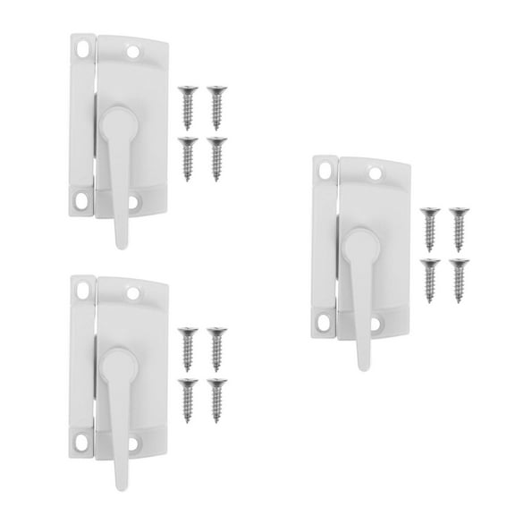 Hemoton 3pcs Cam Action Window Sash Locks for Double Hung Windows Sash Window Locks for Vertical and Horizontal Sliding Windows
