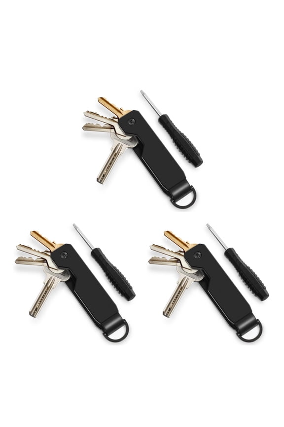 3pcs Compact Key Organizer Men Keychain Metal Key Holder Silent Key Organizer Pocket Key Chain Smart Keychain Metallic Key Holder