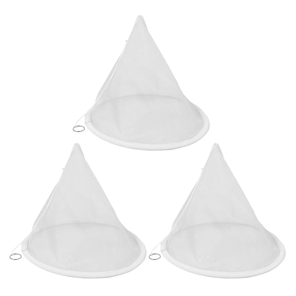 Hemoton 3pcs Conical Honey Strainer Bag 150 Mesh Nylon Honey Filter For Beekeeping Kitchen Honey Strainer Honey Fiber Layer Filter Bag