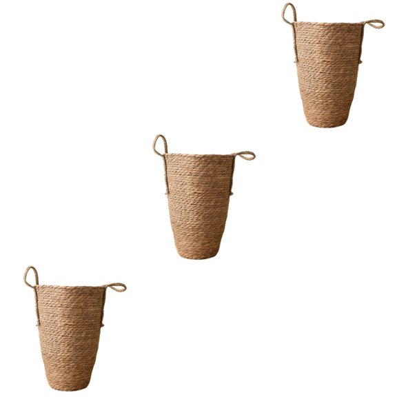 RENACLIPY Decorative Woven Basket Large Space for Indoor Plants and Storage 3Pcs
