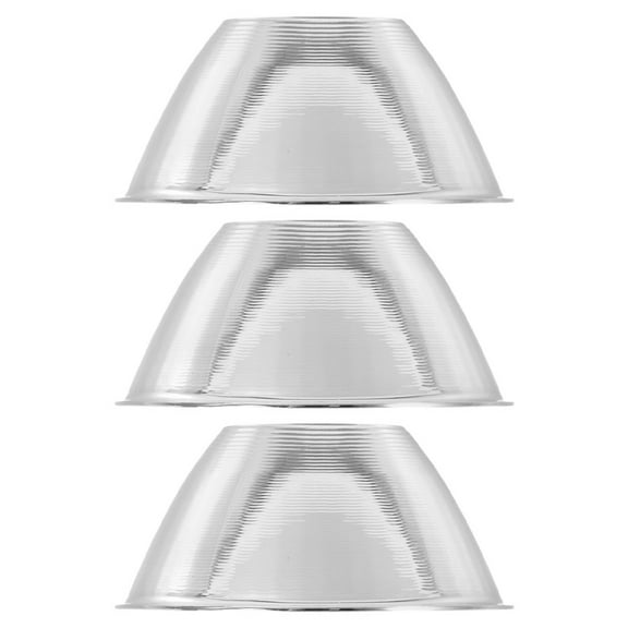 Hemoton 3pcs Flashlight Reflector Cup Aluminum Reflective Panel Replacement Accessory For Spotlight Lighting Fixture Shade Parts Indoor Outdoor