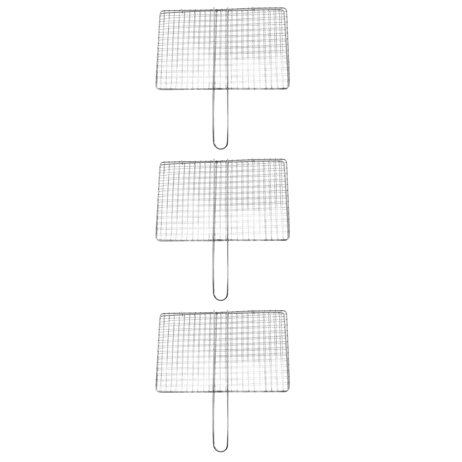 Hemoton 3pcs Grilling Basket BBQ Accessory Fish Grilling Rack For Grill ...