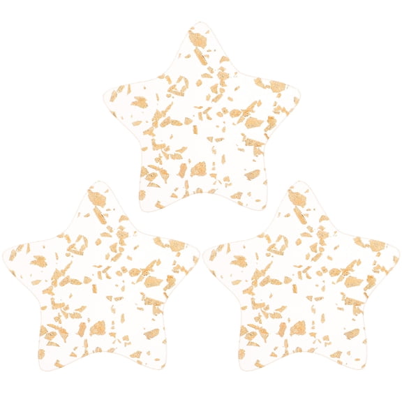 Hemoton 3pcs Household Creative Anti-scalding Heat- Cup Coaster Star Shape Cushion