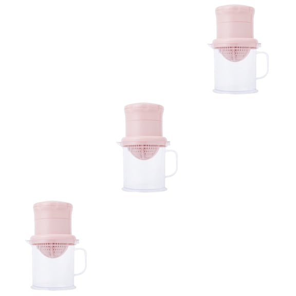 Hemoton 3pcs Kitchen Simple Fruit Squeezer Multi-function Hand Pressure Fruit and Vegetable Juicer Mini Fruit Squeezing Machine Convenient Kitchen Tool Accessories (Pink)