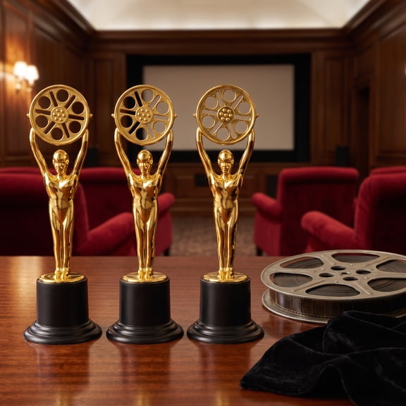 RENACLIPY 3-Pack Large Plastic Trophy Models for Award Ceremonies, Motivational Recognition, and Achievement Celebrations