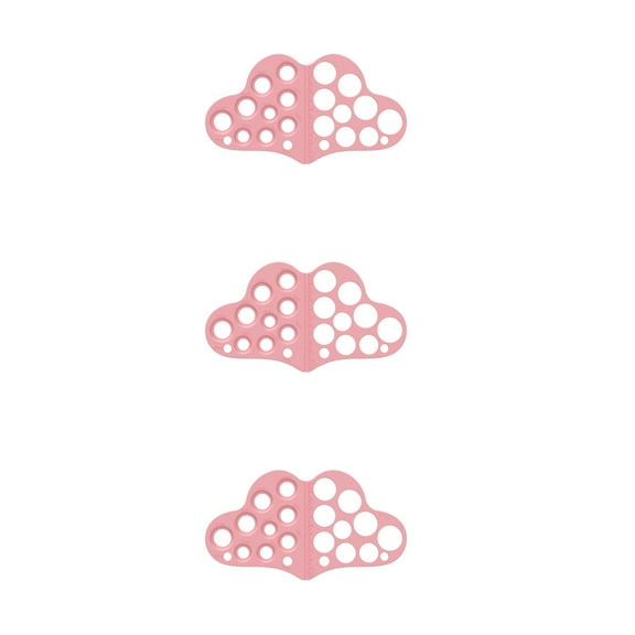 UPGRATOR Breastfeeding Comfort Nipple Ruler Pink Silicone 3Pcs 5.5x5.3x0.08In