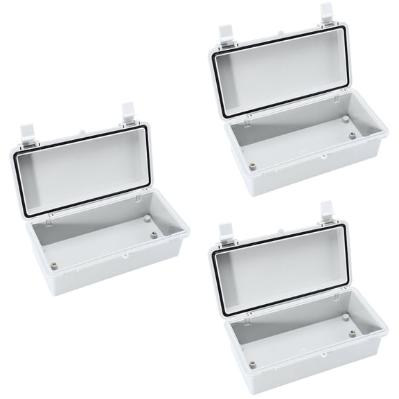 Hemoton 3-Pack ABS Outdoor Electrical Junction Boxes for Safe Wiring and Electrical Project