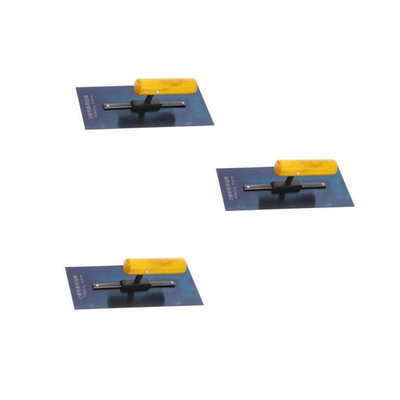 Hemoton 3pcs Plastering Tool For Concrete And Drywall Masonry Work Essential Portable Plaster Trowel With Handle For Indoor Building Plaster Trowel Concrete Finishing Trowel