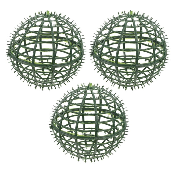 Hemoton 3pcs Plastic Rack Faux Green Grass Frame Artificial Plant Topiary Support Cage Floral Cage For Courtyard Garden Home Wedding Decor