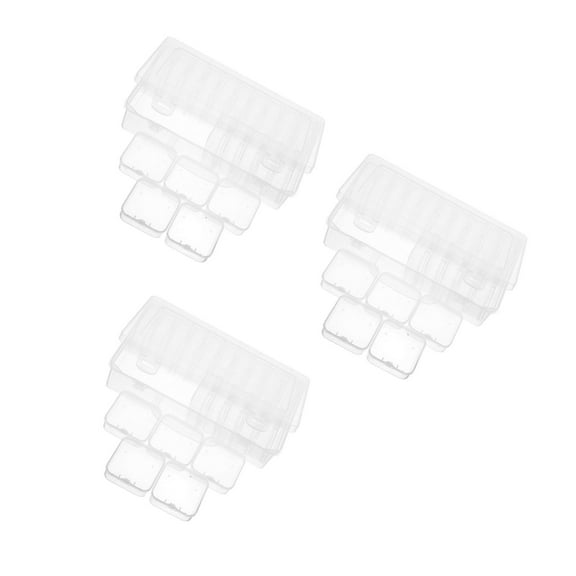 Hemoton 3pcs Plastic Clear Photo Storage Box Picture Storage Containers With Handle Photo Cases For Photos Picture Greeting Card Stickers Seed Craft Supplies