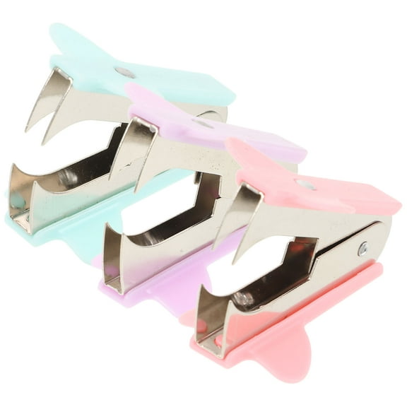 RENACLIPY Labor Saving Staple Remover Set, 3 Pieces Assorted Colors for Office and Home Use