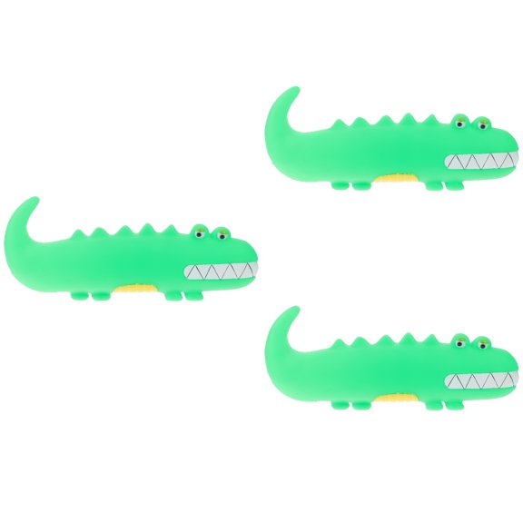 Hemoton 3-Piece Puppy Chew Toys Lizard Shape Bite-Resistant Dog Playthings Interactive Squeaky Puppy Toys