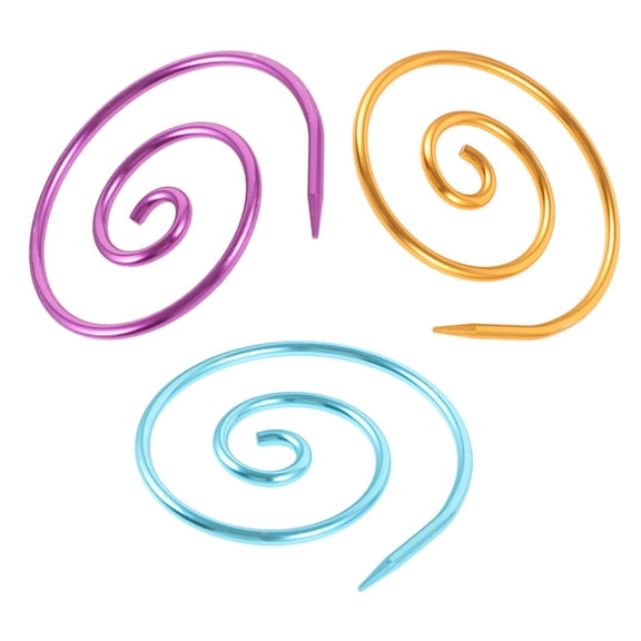 Hemoton 3-Piece Spiral Knitting Needles Set, Round Cable Needles for Sewing, Crafting Sweaters, Shawls, Tapestries, and More