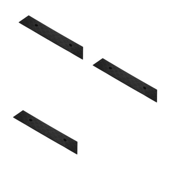 Hemoton 3-Piece Rubber Ramp Pads for Doorways, Entryways, and Home Use - Rise Slope Ramps for Easy Access