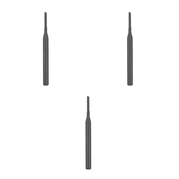 Hemoton 3-Piece Rotary Burr Set High Hardness Drill Bits for Grout Removal, Milling Cutter, CNC Router Carving Tools with Stable (0.5 Inch)