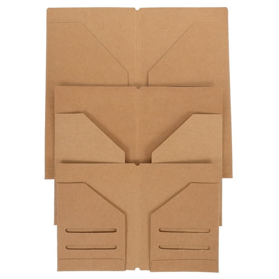 Hemoton 3pcs Zipper Case Kraft Folder Refill Inserts Kraft File Folder for Refillable Travel Notebooks Passport Notebook