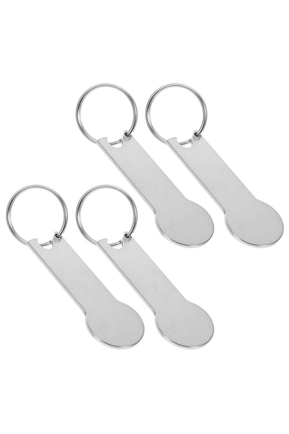 4 PCS Cable Quarter Keychain Holder Supermarket Trolley Tokens