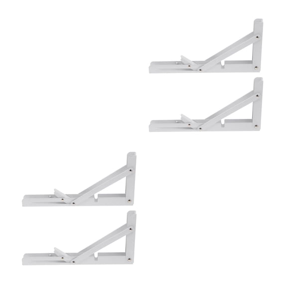 COOPHYA Stainless Steel Triangle Brackets White Iron 90 Degree Foldable