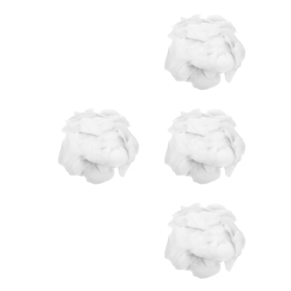 Hemoton 4 Packs Polyester Fiber For Cushions Cotton Stuffing White Fiber Fill For Crafts Crochet Plush Toys Pillows And Diy Projects