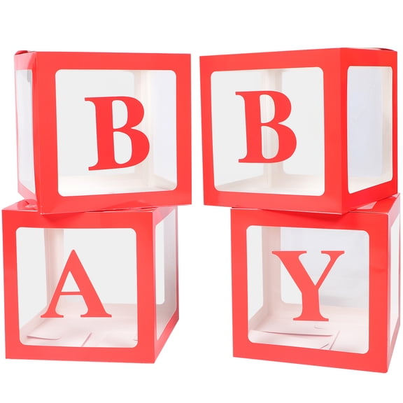 SOPOTUTU Big Balloon Box Red Paper 4Pcs