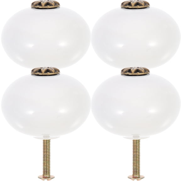 Simple Ceramic Cabinet Door Knobs for Home Pcs