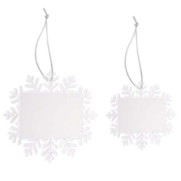 Hemoton 4 Pcs Christmas Snowflake Photo Frame Pendant Exquisite DIY Photo Frame Ornament
