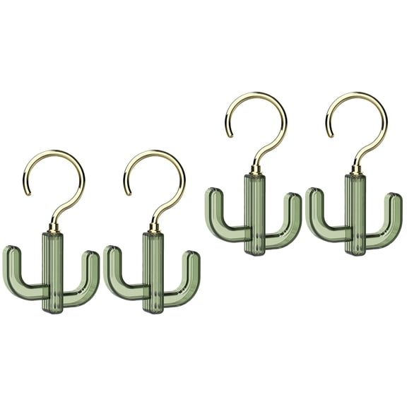 Hemoton 4 Pcs  Coat Hat Hook Rotary Clothing Hook Multiple-use Rotation Hook Closet Purse Hook for Home
