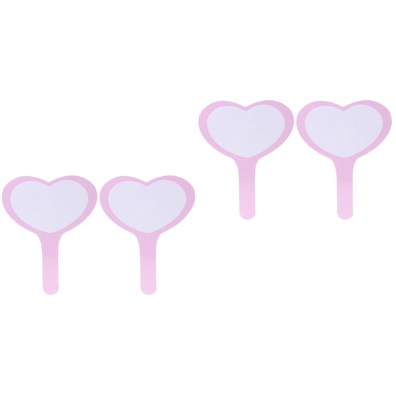 Hemoton 4 Pcs Dry Erase Paddle Heart Shape Whiteboard Handheld Dry Erase Board Single Sided Write Boards