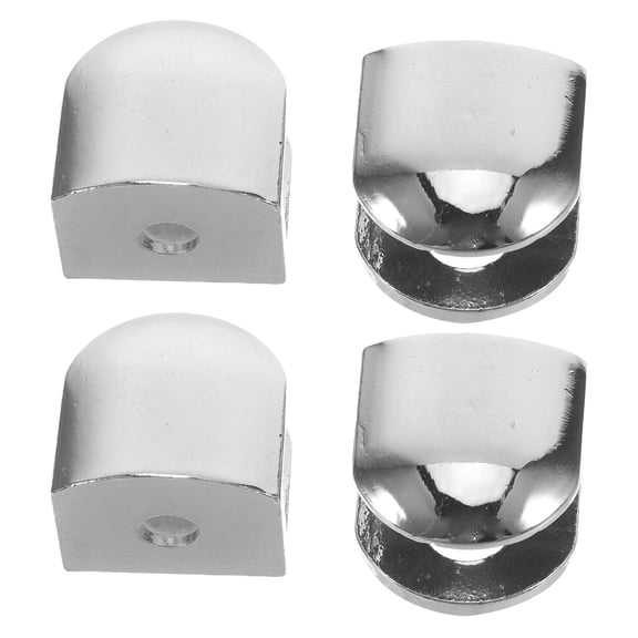 SOPOTUTU 4Pcs Silver Metal Shelf Brackets Adjustable Clamps with Hand Polished Zinc Alloy