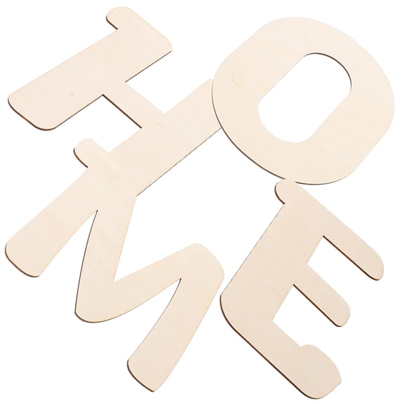 YOSADIER Wooden Letters Home Decoration Friends Diy Crafts 4Pcs 5.8X4.7X0.1In