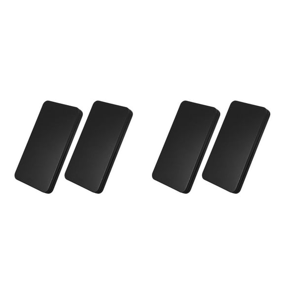 Hemoton 4-Pack Black Rectangular Metal with Lids, Money Organizer for Cash, , Bills, Jewelry, and Stamp Storage