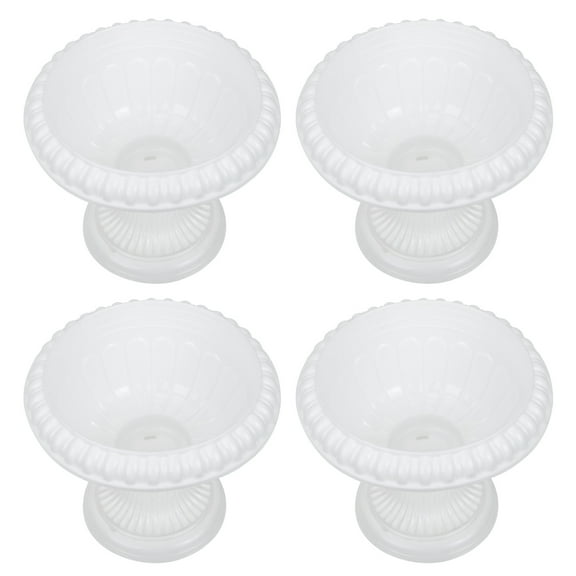 COOPHYA Small Plant Urn White 4Pcs 6.3X5.5X5.5in
