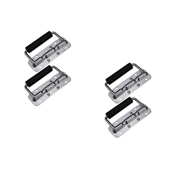 ORDDIART Stainless Steel Pull Handle with Rubber Grip for Door and Cabinet 4Pcs