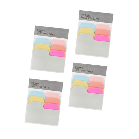 Hemoton 4 Pcs Stick Label Markers Flagging Notes 9.8X7.5cm