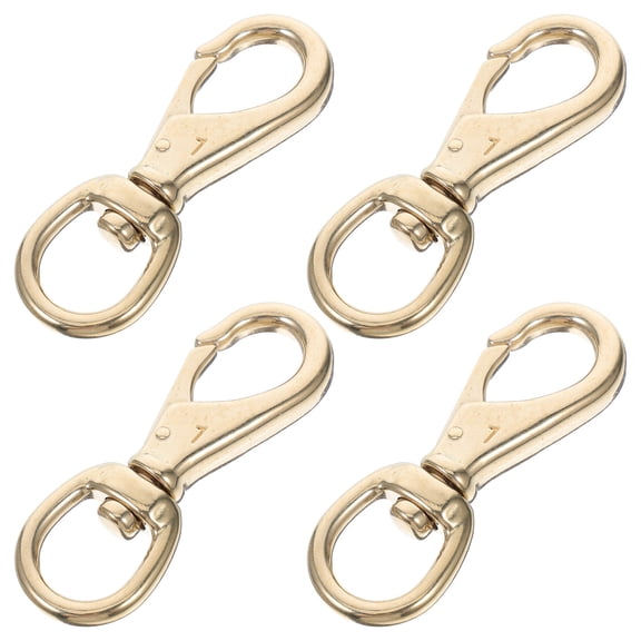 Hemoton 4 Pcs Swivel Lobster Clasps Push Gate Snap Hooks Clips for Purse Making, Straps, Bags, Craft Accessories