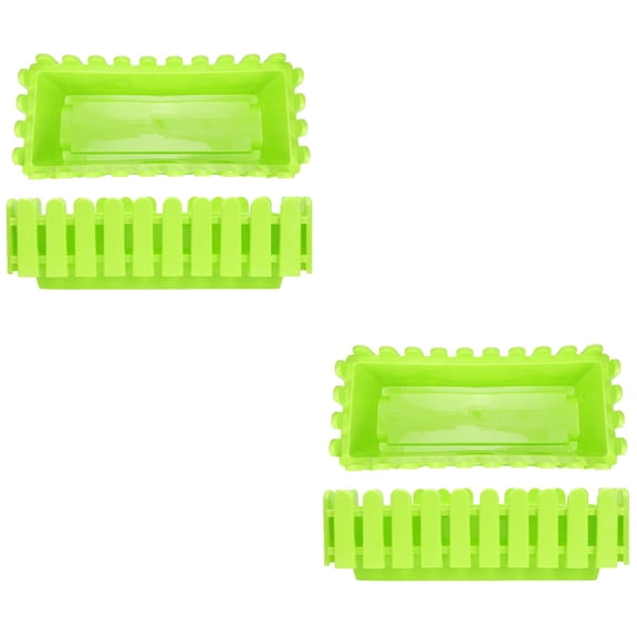 Hemoton 4 Pcs  Window Flowerpot Rectangular Cultivation Pot Succulent Plant Container Window Planting Box