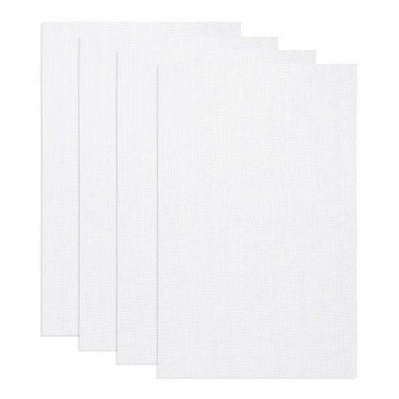 Hemoton 4 Pieces Cross Stitch Cloth Cotton Aida Fabric for Needlework DIY 12 by 18 Inch 11 Count