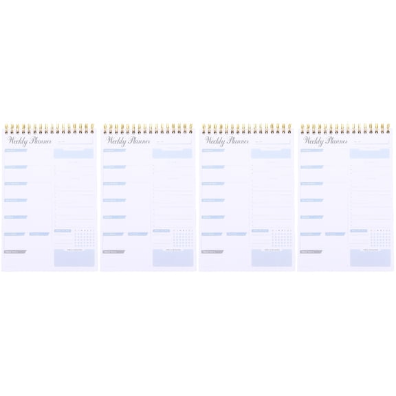 Hemoton  4 Pieces Daily Planner Notepad The Notebook Meeting for Work Office