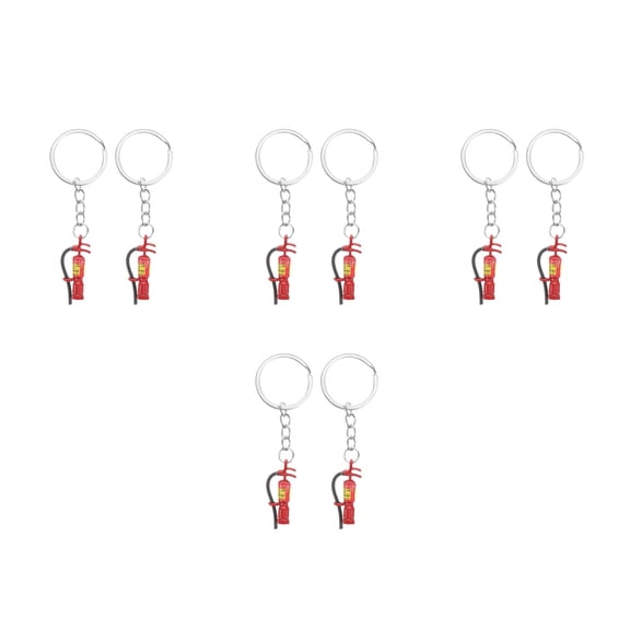 Hemoton  4 Pieces Firefighter Gift Car Carabiner Keychain Home Extinguisher Father