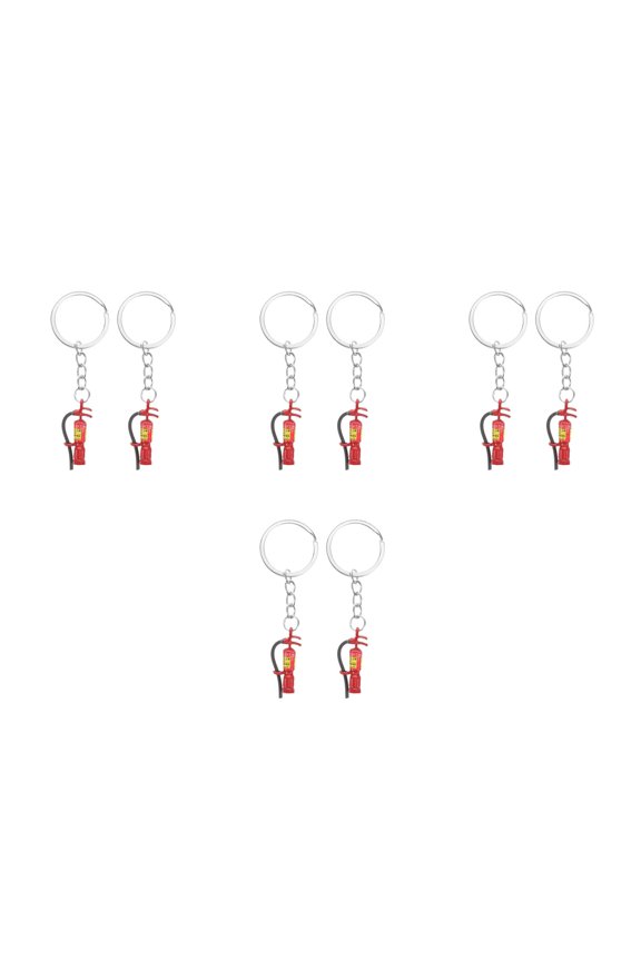 4 Pieces Firefighter Gift Car Carabiner Keychain Home Extinguisher Father
