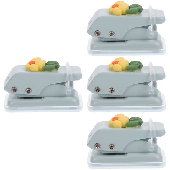 Hemoton 4 Pieces Flower Stapler Hole Punch Mini Loose Leaf Office