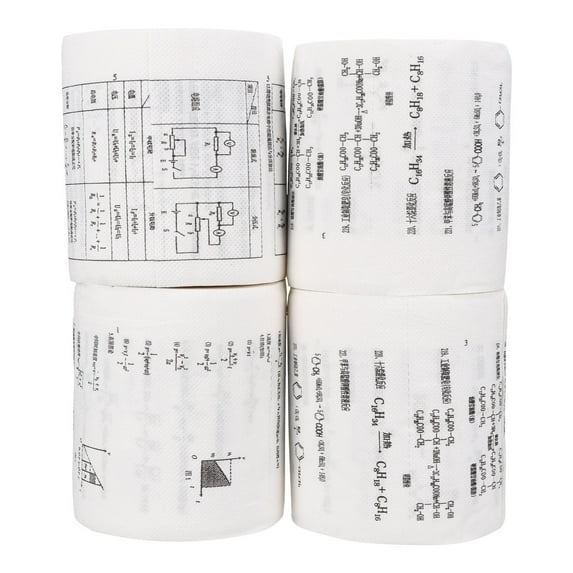 Hemoton 4 Rolls Boys Tissues Funny Formula Toilet Paper Safe Absorbent