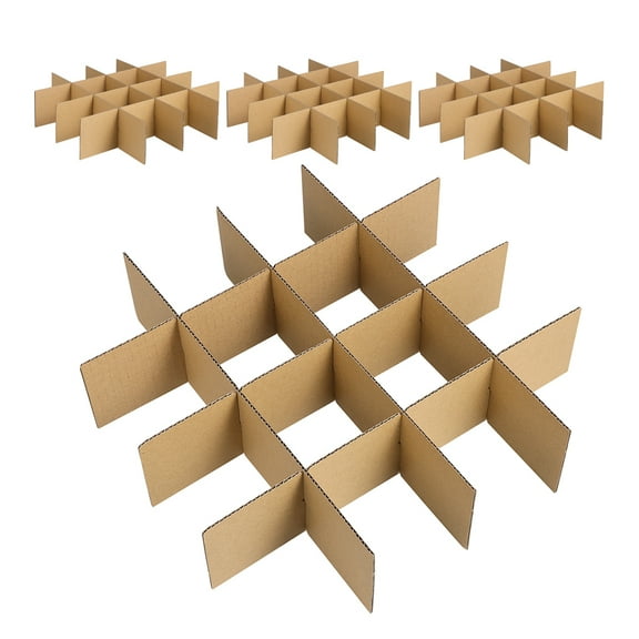 Hemoton 4 Sets Box Cardboard Divider Divider Box Shipping Cardboard Packing Glass Divider Packing Box Divider Cardboard Moving Box Divider Tray Corrugated Paper