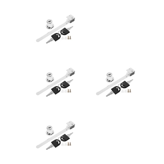 Hemoton 4 Sets of Drawer Lock Desk Locks For Drawers With Key glass Cabinet Door Lock Set Secure Your Display Cases Security Display