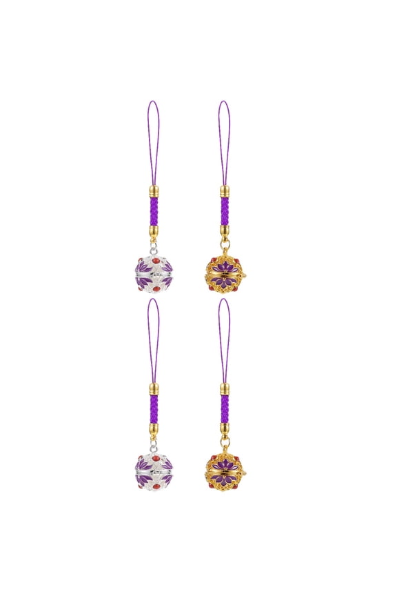 4 pcs Aromatherapy Key Ring Essential Oil Design Pendant Copper Key Chains