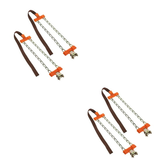 Hemoton 4 pcs Car Snow Tire Chains Anti-skid Auto Tire Chains Universal Adjustable Emergency Traction Chains for SUV Car Pickup Trucks