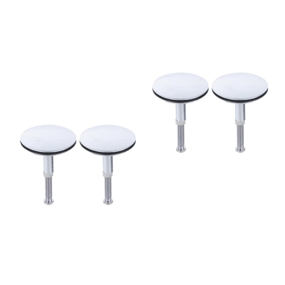 Hemoton 4 pcs Flat Seal Bathtub Plug Brass Drain Stopper Bathroom Sink Plug For Tub Drain Strainer And Kitchen Sink Hole Cover Replacement