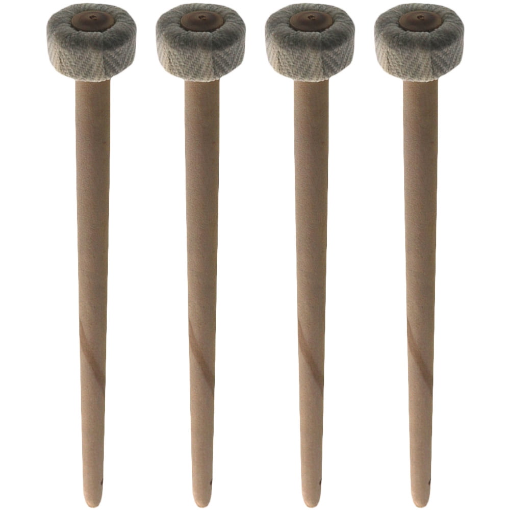 EXHUMKY 4-Pack Round Drumsticks for Drums, Lightweight Percussion Mallets with Simple Design for Beginner and